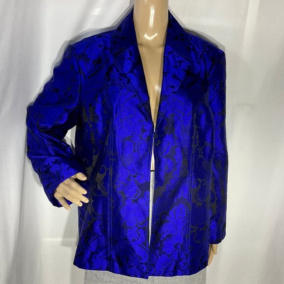Chicos Sz L/3 Silk Blazer - Picture 2 of 10